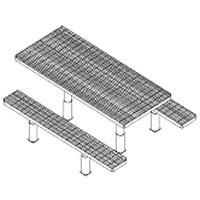 Picnic Table w/ Leg Assembly & Embed